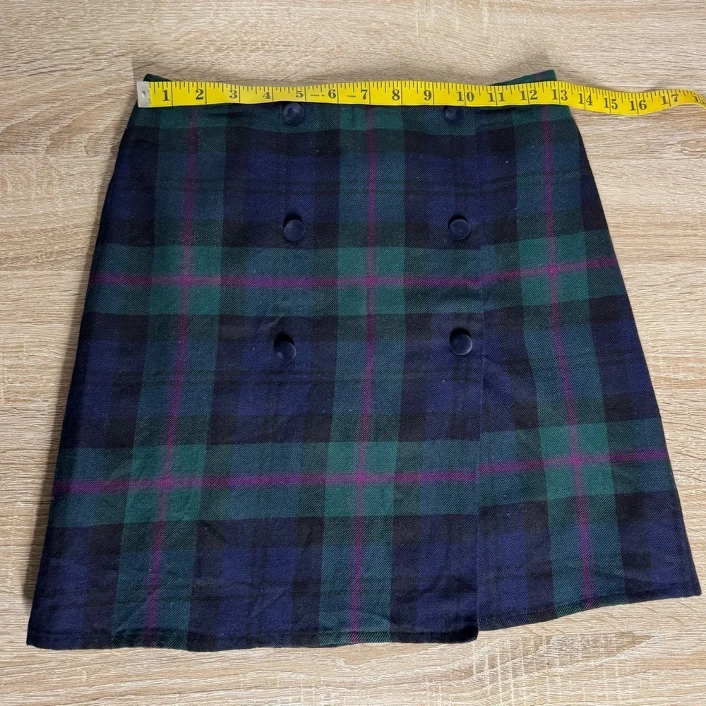 Brooks Brothers Fleece Girls 14 Wool Plaid Scottish Tartans Style Skirt Lined
